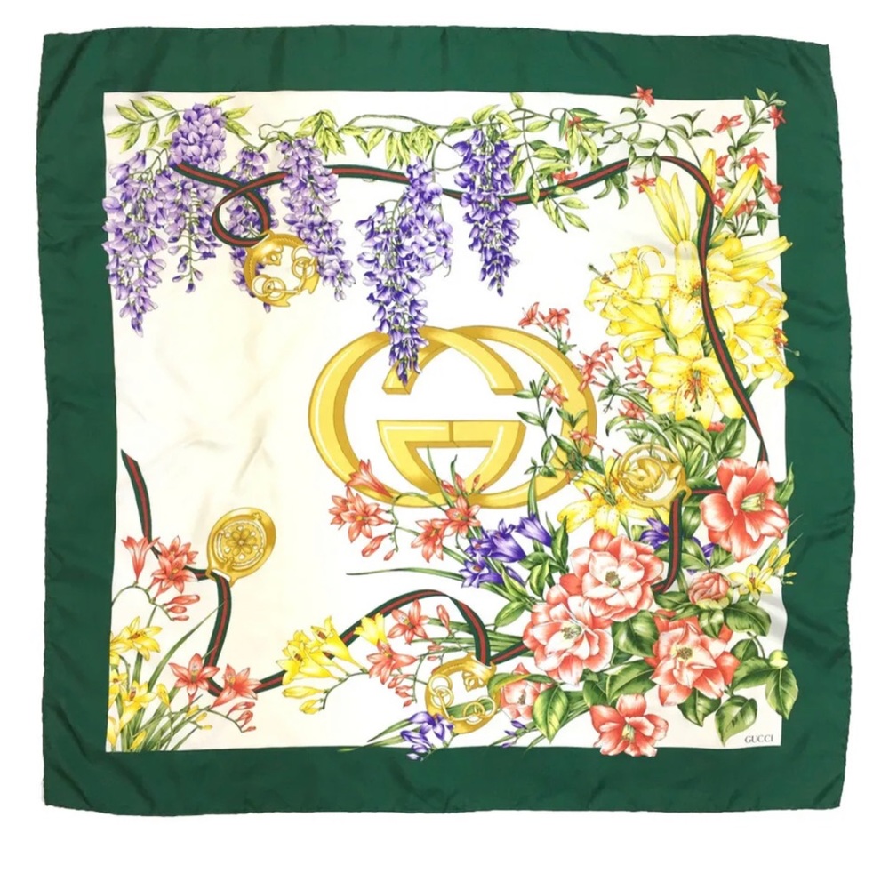 Gucci Floral print silk scarf